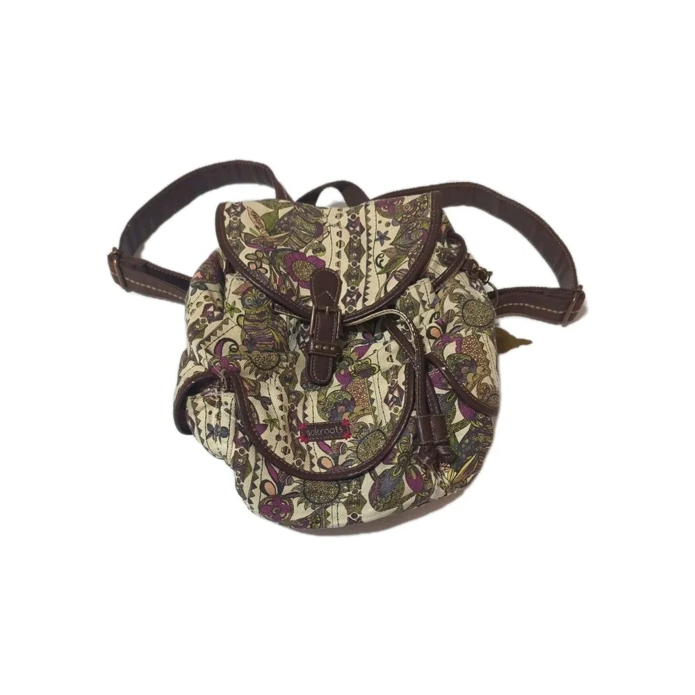 SAKROOTS  Owl Backpack Artist Circle Small Charm Whimsigoth Mini Bag Granola